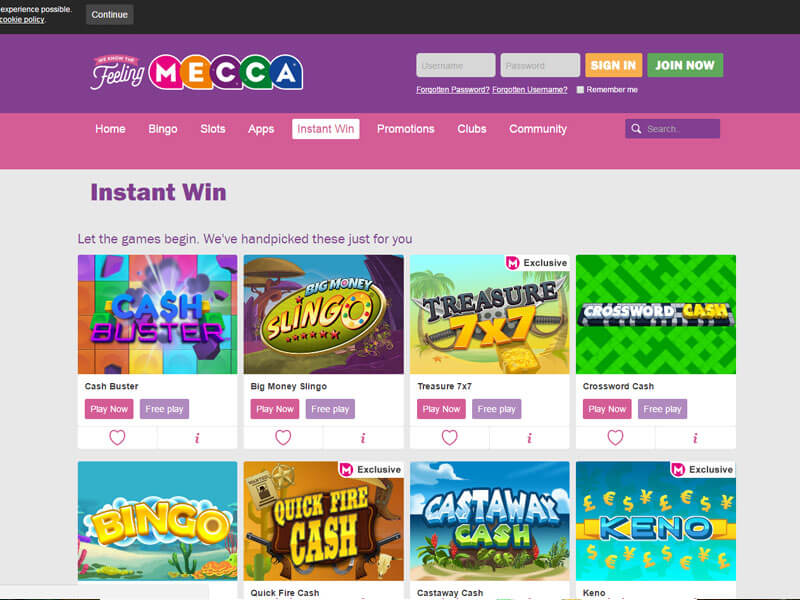 Mecca bingo games online multiplayer